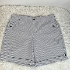 Penningtons White & Blue Striped Shorts